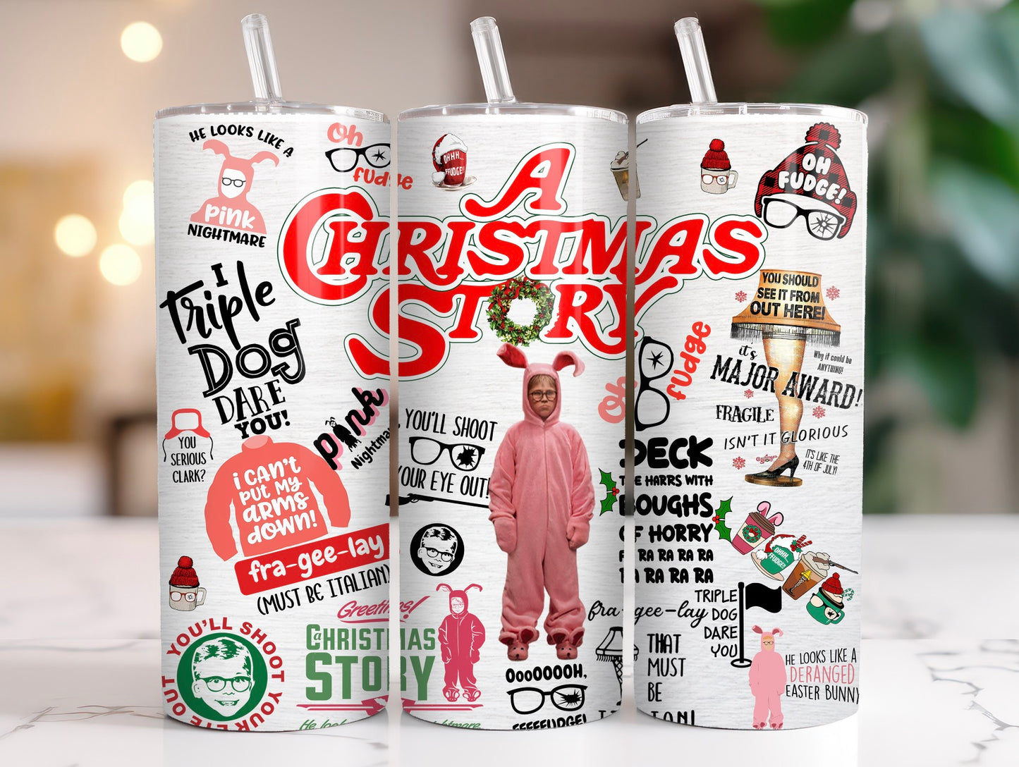 A Christmas Story-Themed 20oz Tumbler