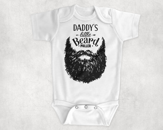 Daddy's Little Beard Puller - Baby One Piece Bodysuit