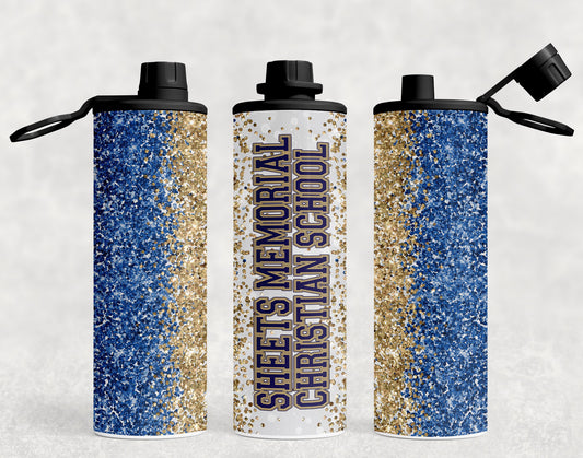 SCMS (Sheets Memorial Christian School) Glitter 20oz DUO Tumbler