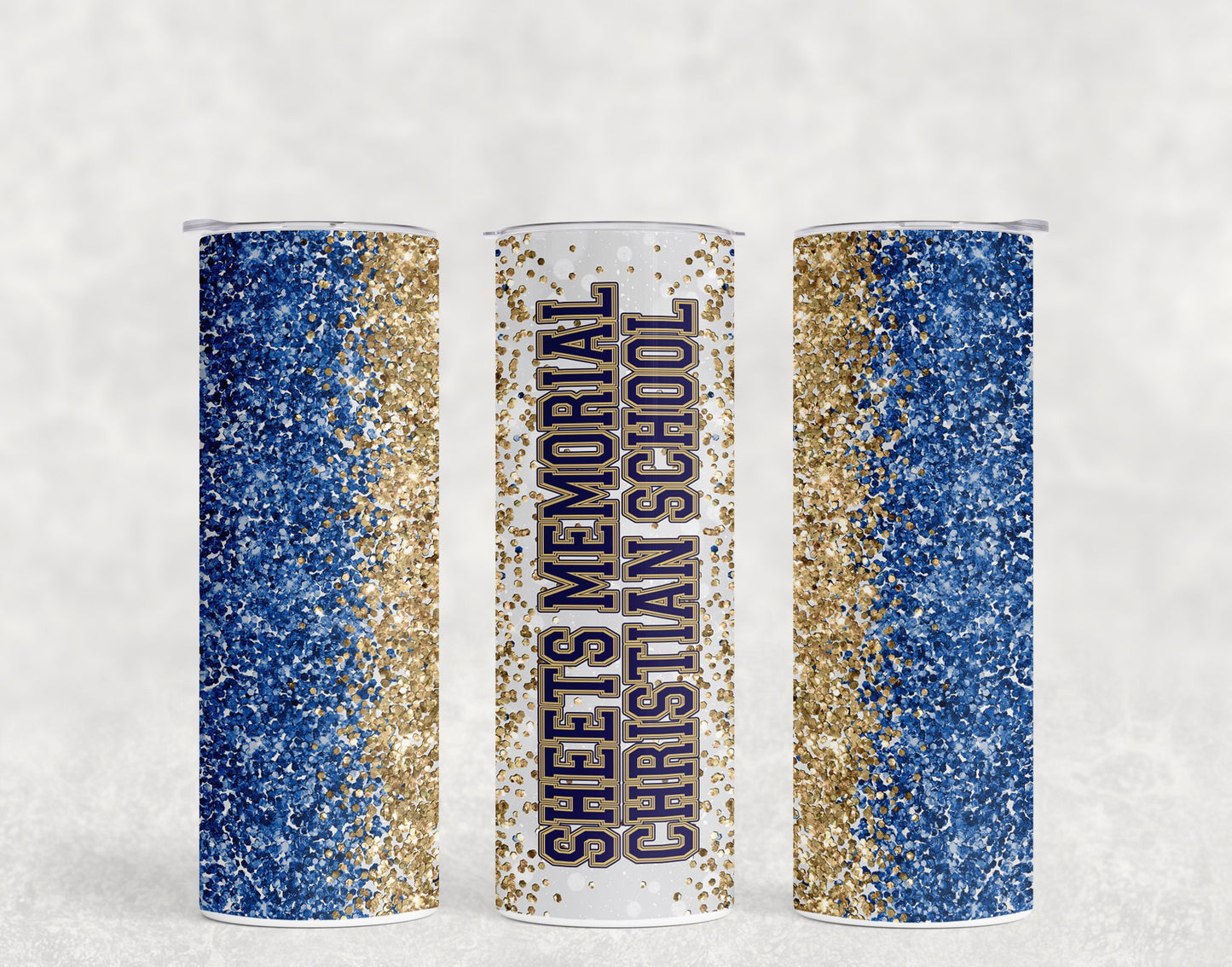 SCMS (Sheets Memorial Christian School) Glitter 20oz DUO Tumbler