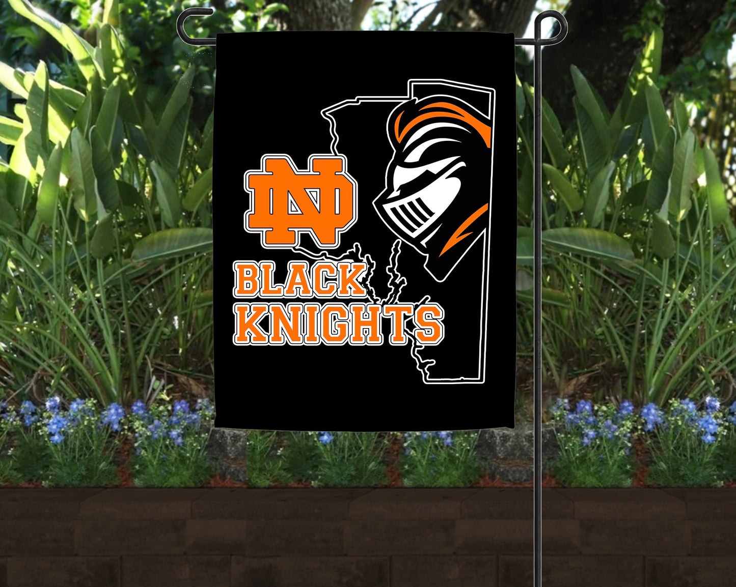 North Davidson Black Knights Garden Flag