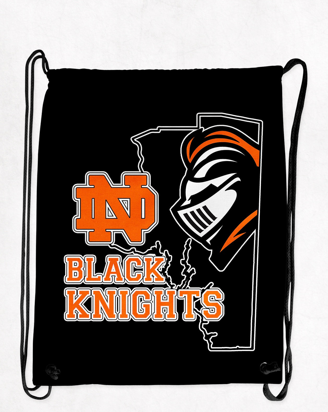 North Davidson Black Knights Drawstring Backpack / Cinch Sack with String